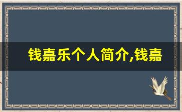 钱嘉乐个人简介,钱嘉乐作品介绍