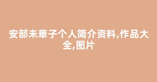 安部未華子个人简介资料,作品大全,图片