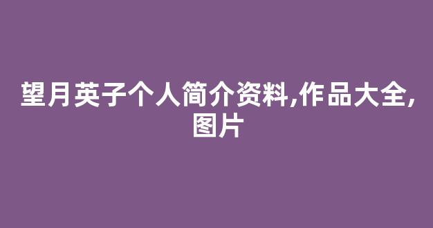 望月英子个人简介资料,作品大全,图片