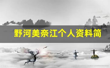 野河美奈江个人资料简介,野河美奈江作品大全