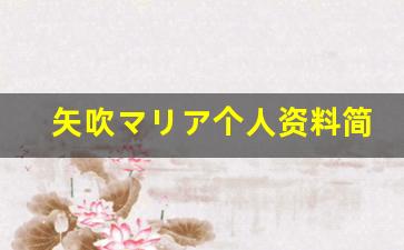 矢吹マリア个人资料简介,矢吹マリア作品大全