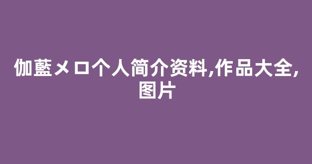 伽藍メロ个人简介资料,作品大全,图片
