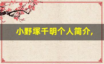 小野塚千明个人简介,小野塚千明个人作品大全