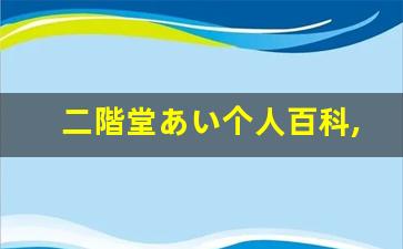二階堂あい个人百科,二階堂あい作品大全