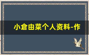 小倉由菜个人资料-作品