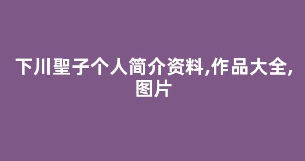 下川聖子个人简介资料,作品大全,图片
