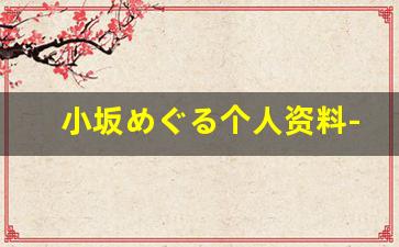 小坂めぐる个人资料-作品