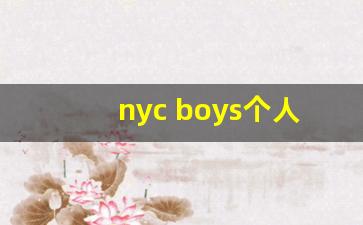nyc boys个人资料,作品介绍
