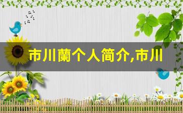 市川蘭个人简介,市川蘭个人作品大全