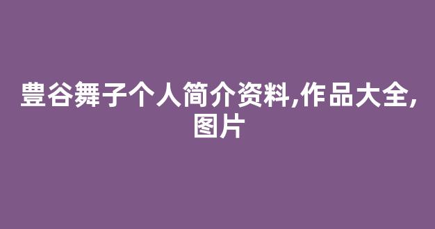 豊谷舞子个人简介资料,作品大全,图片