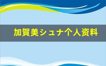 加賀美シュナ个人资料简介,加賀美シュナ作品大全