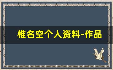 椎名空个人资料-作品