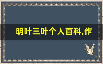 明叶三叶个人百科,作品资料
