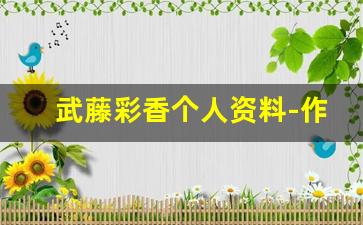 武藤彩香个人资料-作品