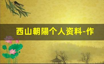 西山朝陽个人资料-作品