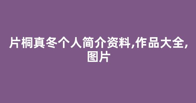 片桐真冬个人简介资料,作品大全,图片