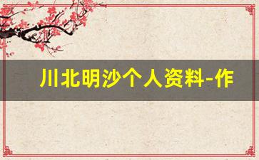 川北明沙个人资料-作品