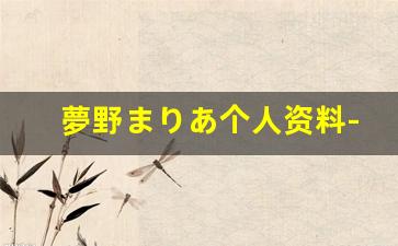 夢野まりあ个人资料-作品