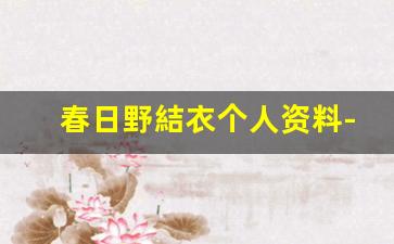 春日野結衣个人资料-作品