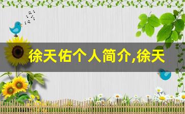 徐天佑个人简介,徐天佑作品介绍