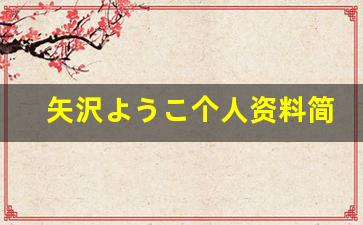 矢沢ようこ个人资料简介,矢沢ようこ作品大全