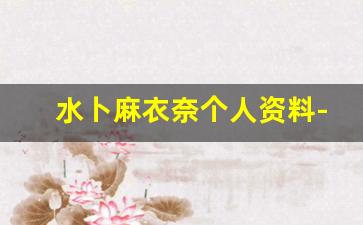 水卜麻衣奈个人资料-作品