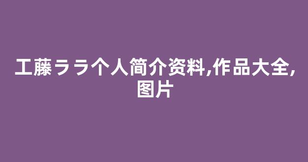 工藤ララ个人简介资料,作品大全,图片