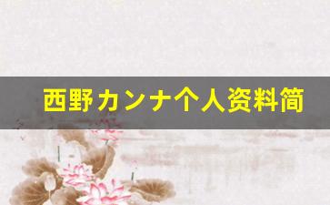 西野カンナ个人资料简介,西野カンナ作品大全