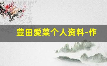 豊田愛菜个人资料-作品