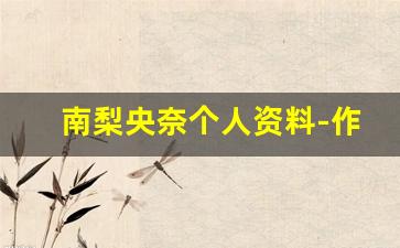 南梨央奈个人资料-作品