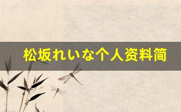 松坂れいな个人资料简介,松坂れいな电影作品大全