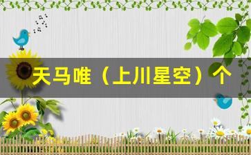 天马唯（上川星空）个人百科,作品资料