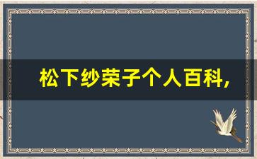 松下纱荣子个人百科,作品资料